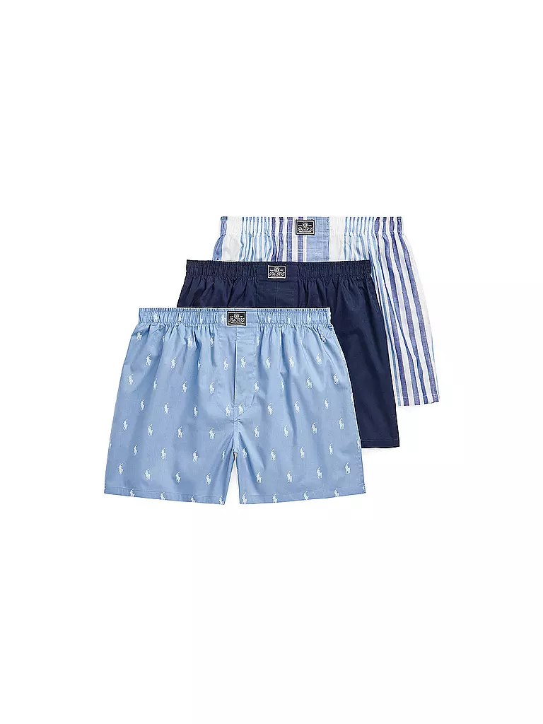 POLO RALPH LAUREN | Boxershorts 3er Pkg blau bedr | blau