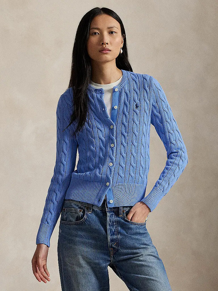 POLO RALPH LAUREN | Cardigan Slim Fit | Hellblau