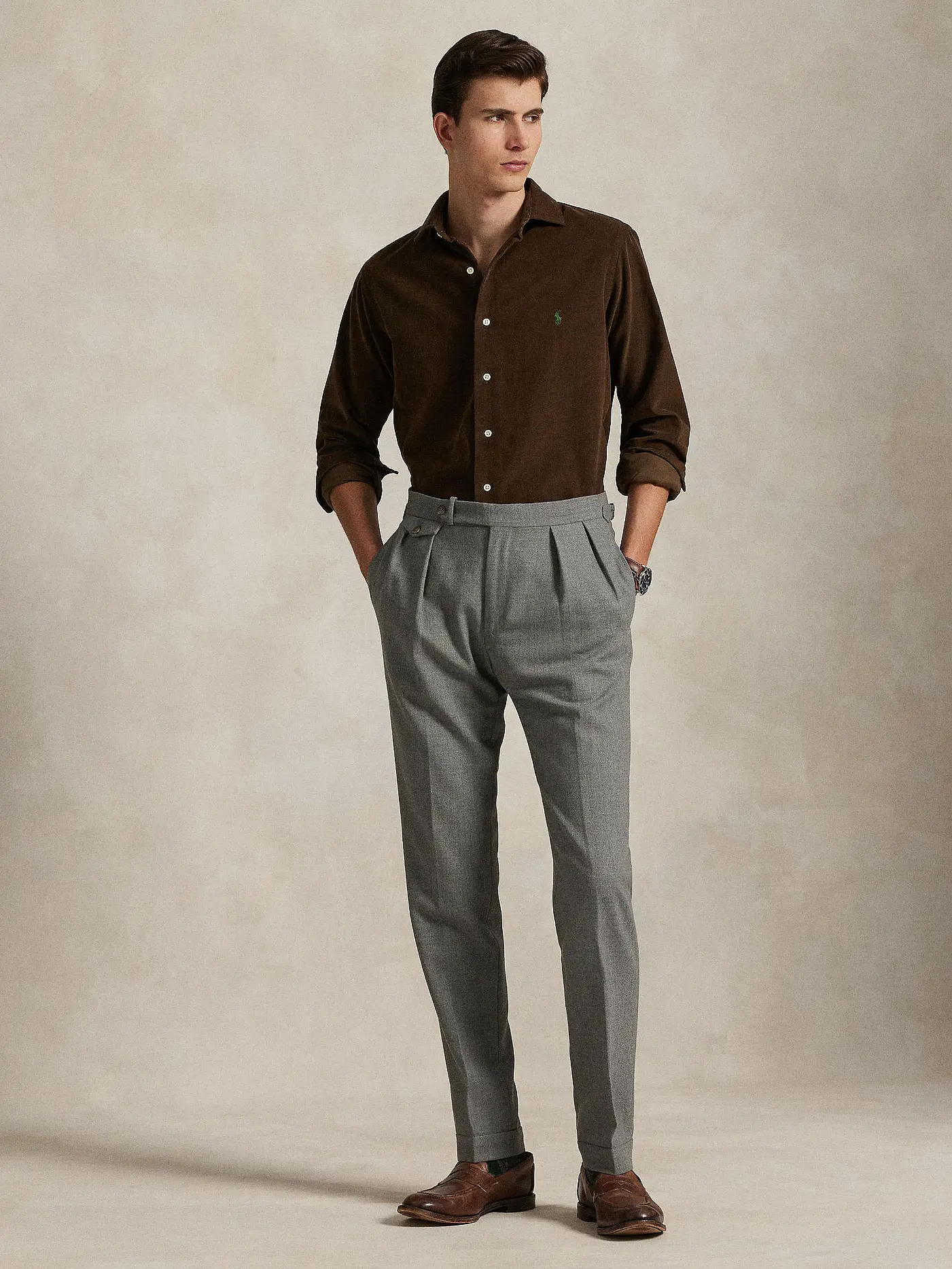 POLO RALPH LAUREN | Cordhemd Custom Fit | braun