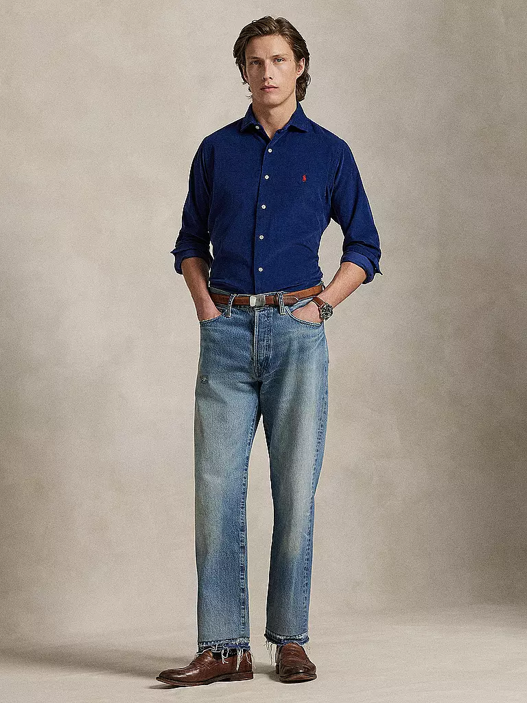 POLO RALPH LAUREN | Cordhemd Custom Fit | dunkelblau