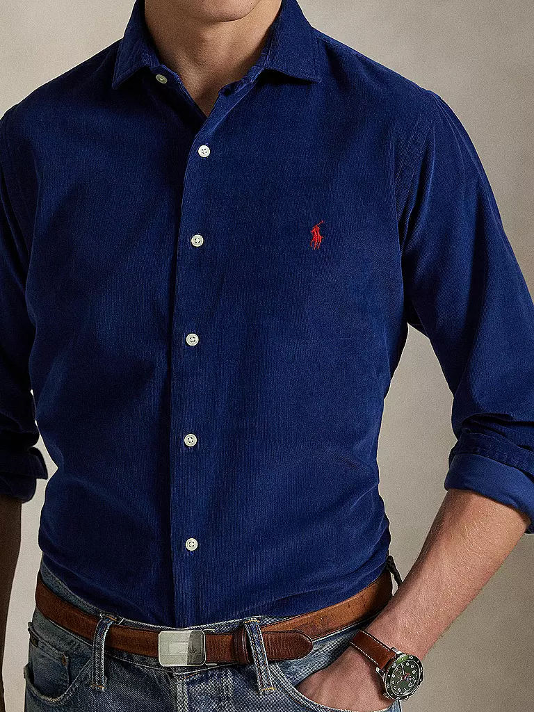 POLO RALPH LAUREN | Cordhemd Custom Fit | dunkelblau