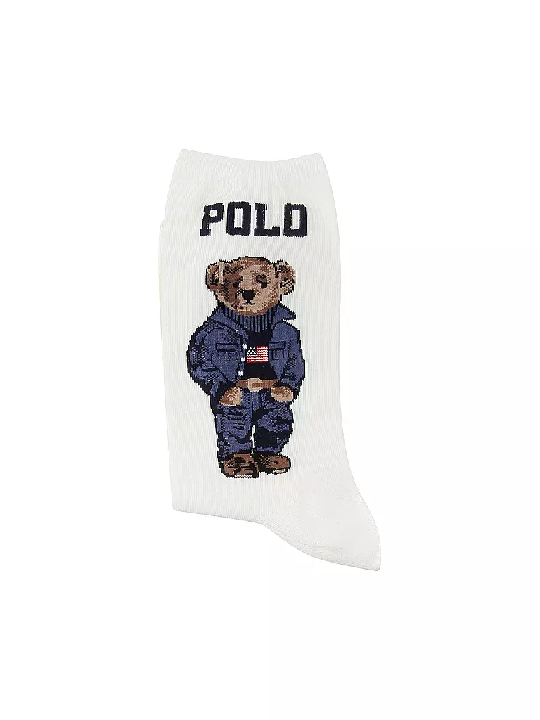 POLO RALPH LAUREN | Damen-Socken "Amrcana Bear" (Ivory) One Size | beige