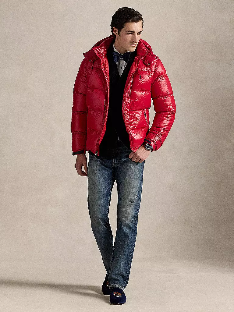 POLO RALPH LAUREN | Daunensteppjacke GORHAM GLOSSY | rot