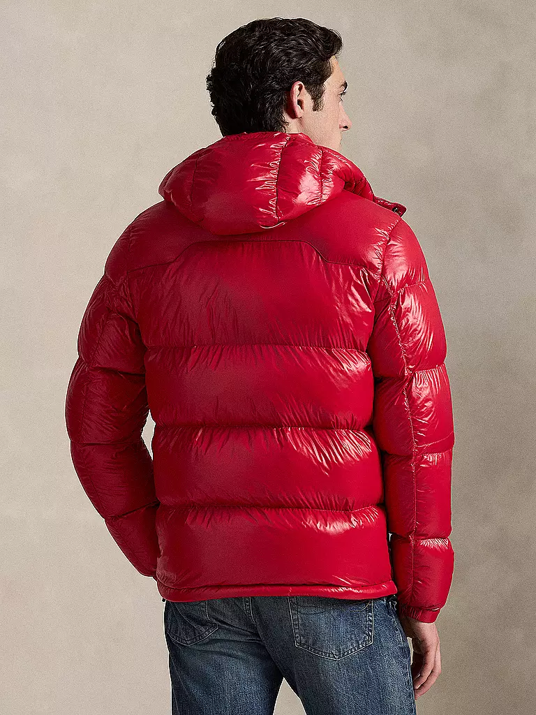 POLO RALPH LAUREN | Daunensteppjacke GORHAM GLOSSY | rot