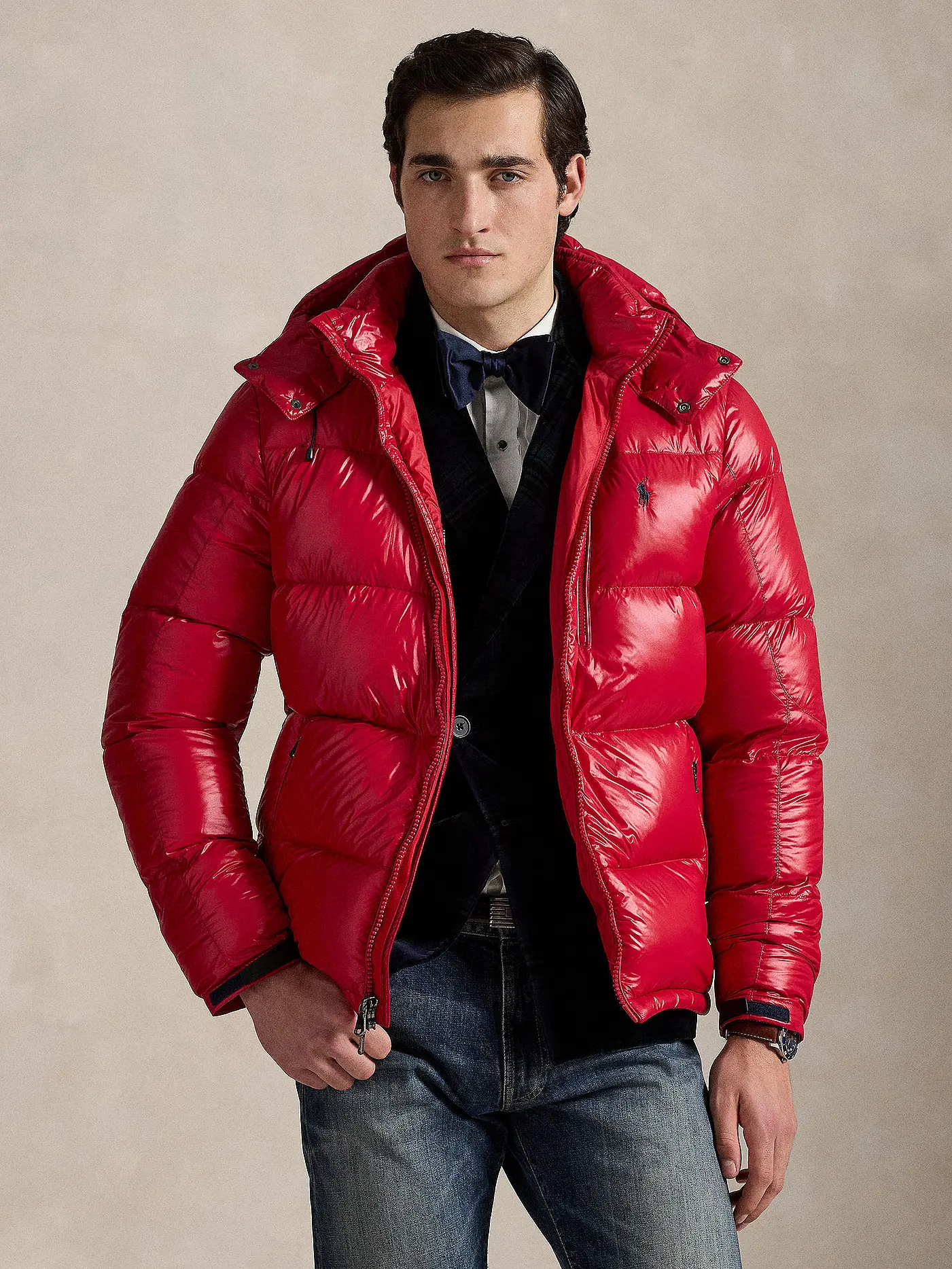 POLO RALPH LAUREN | Daunensteppjacke GORHAM GLOSSY | rot