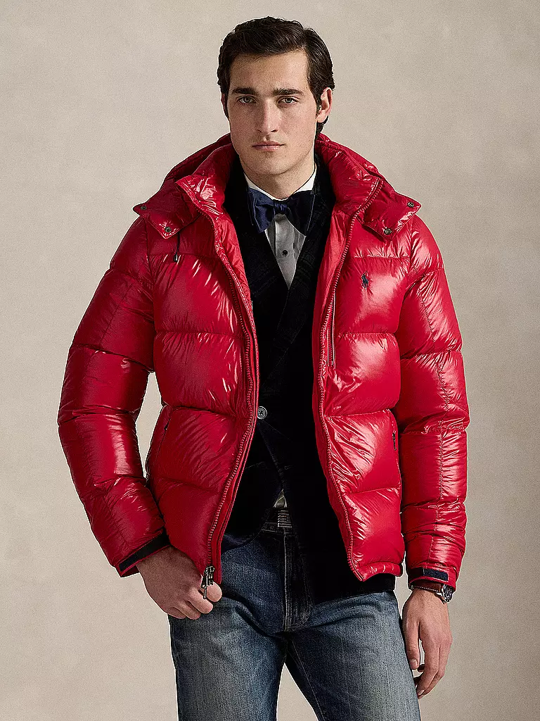 POLO RALPH LAUREN | Daunensteppjacke GORHAM GLOSSY | rot