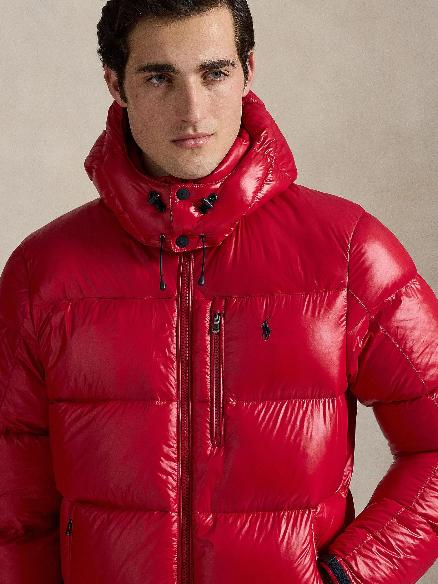 POLO RALPH LAUREN | Daunensteppjacke GORHAM GLOSSY | rot