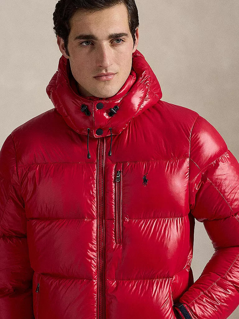 POLO RALPH LAUREN | Daunensteppjacke GORHAM GLOSSY | rot