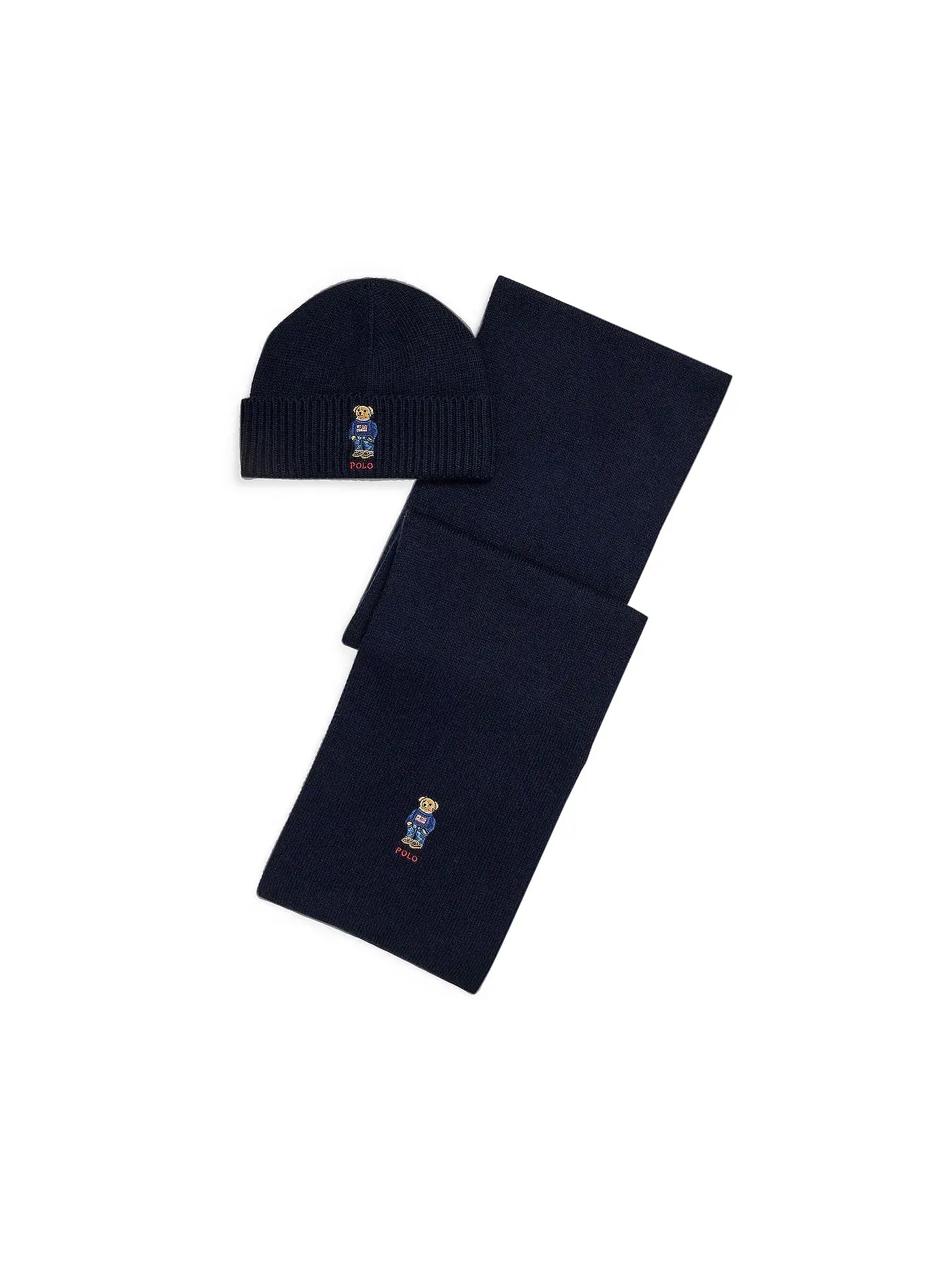 POLO RALPH LAUREN | Geschenkset Mütze und Schal | dunkelblau