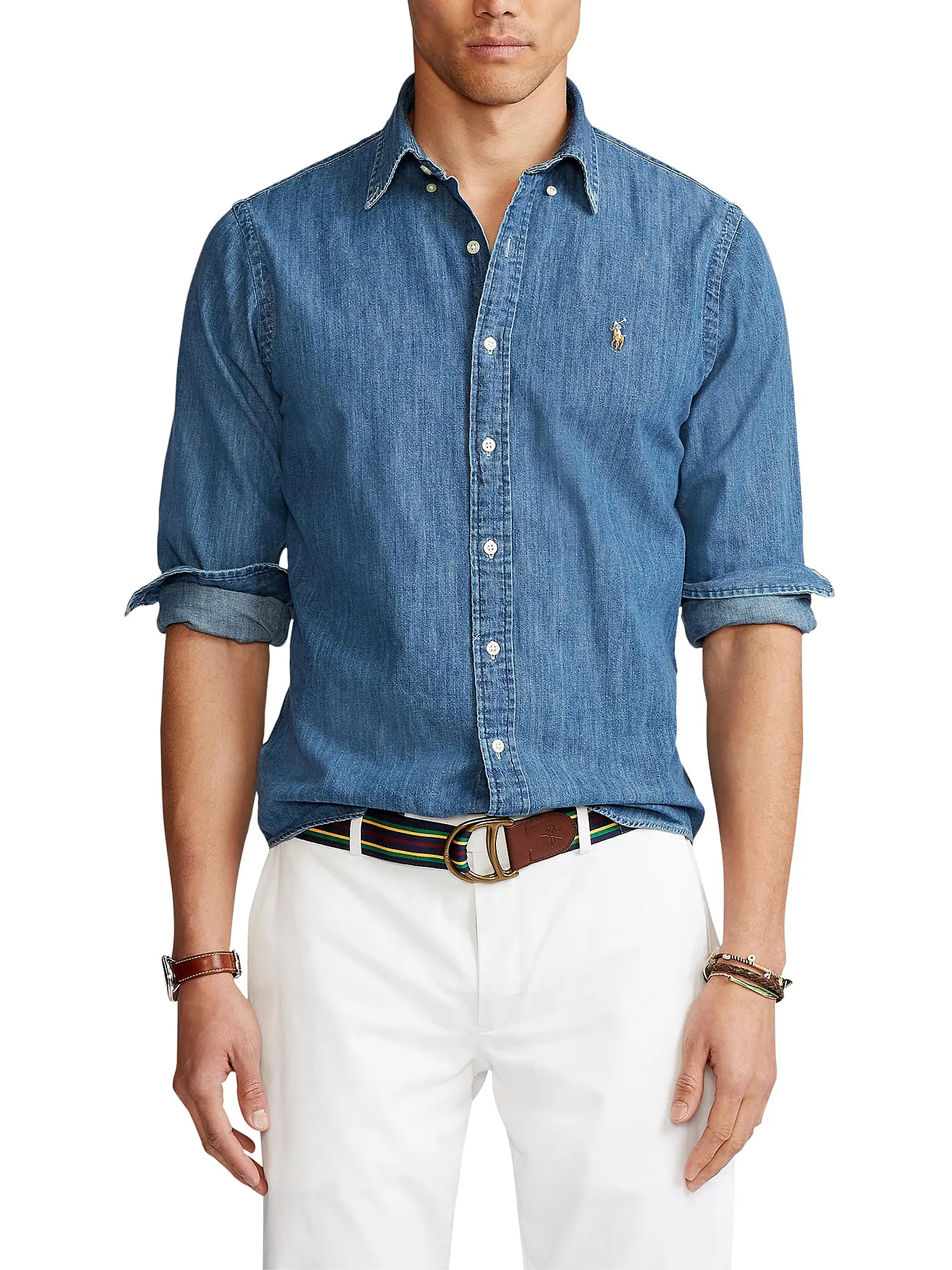 POLO RALPH LAUREN | Hemd Custom Fit | blau