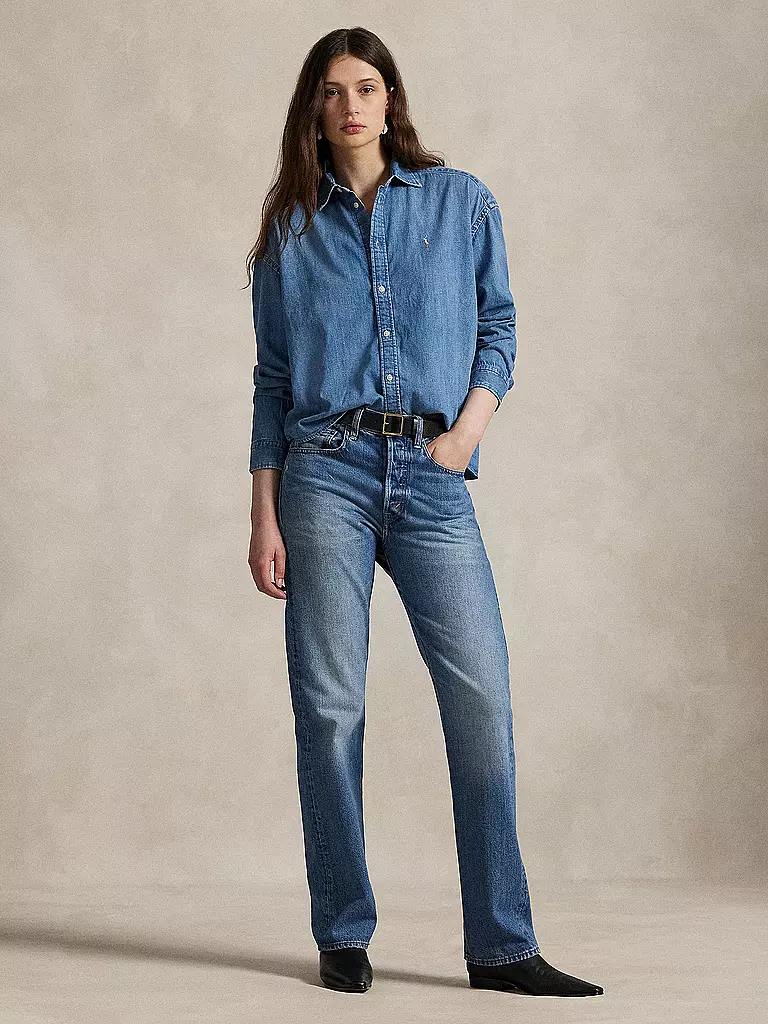 POLO RALPH LAUREN | Jeansbluse  | blau