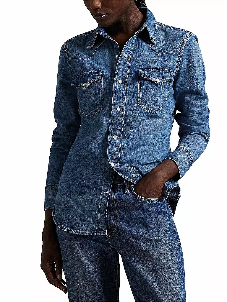 POLO RALPH LAUREN | Jeansbluse | blau