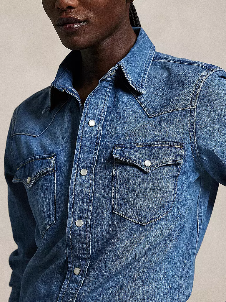 POLO RALPH LAUREN | Jeansbluse | blau