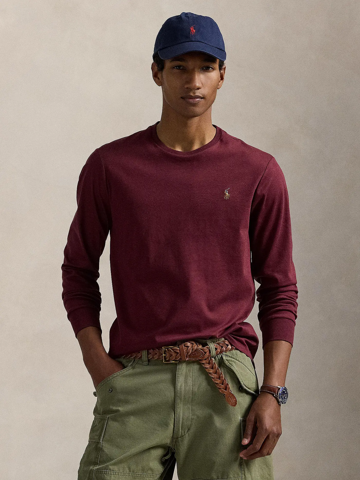 POLO RALPH LAUREN | Langarmshirt  | dunkelrot