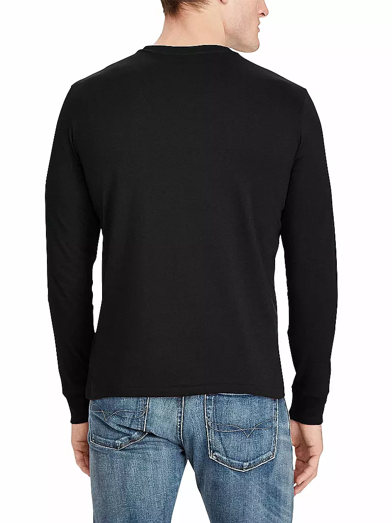 POLO RALPH LAUREN | Langarmshirt Custom Slim Fit | schwarz