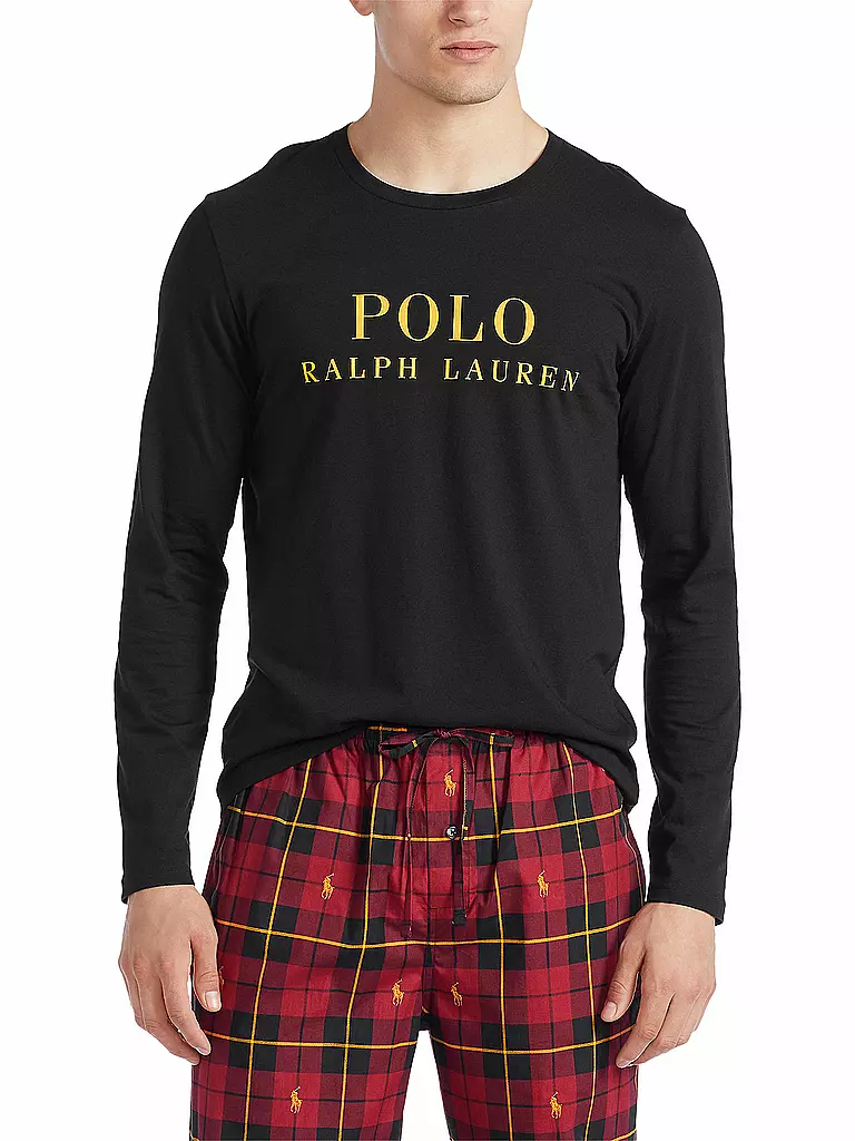 POLO RALPH LAUREN | Langes Pyjama Set | schwarz