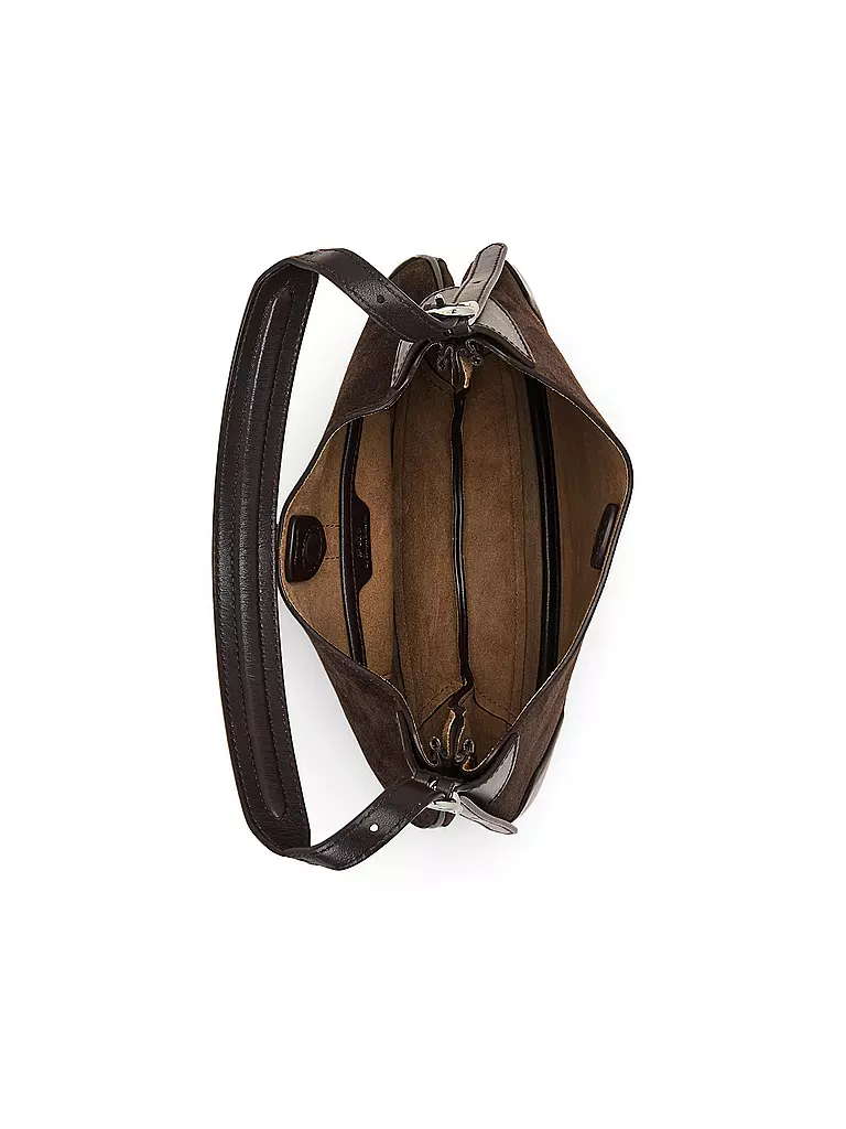 POLO RALPH LAUREN | Ledertasche - Schultertasche ID KOLLEKTION Small | braun