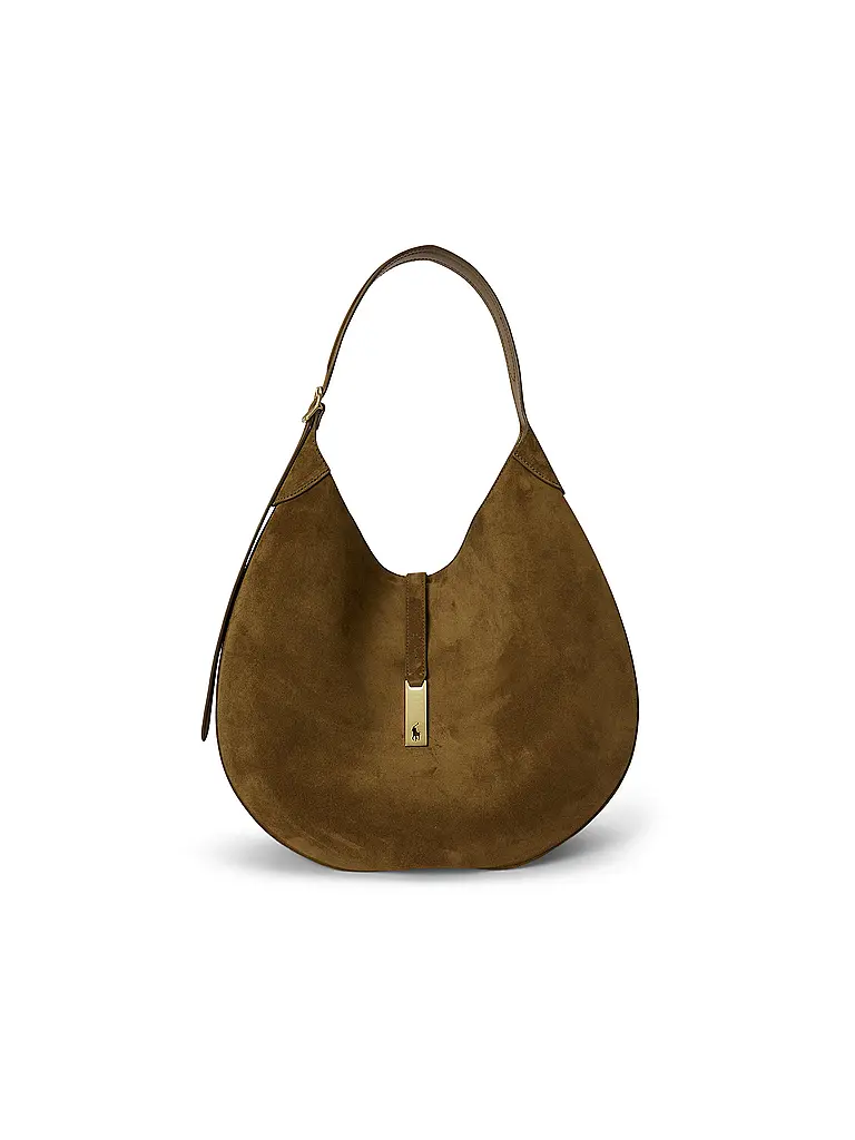 POLO RALPH LAUREN | Ledertasche - Schultertasche Medium | Braun