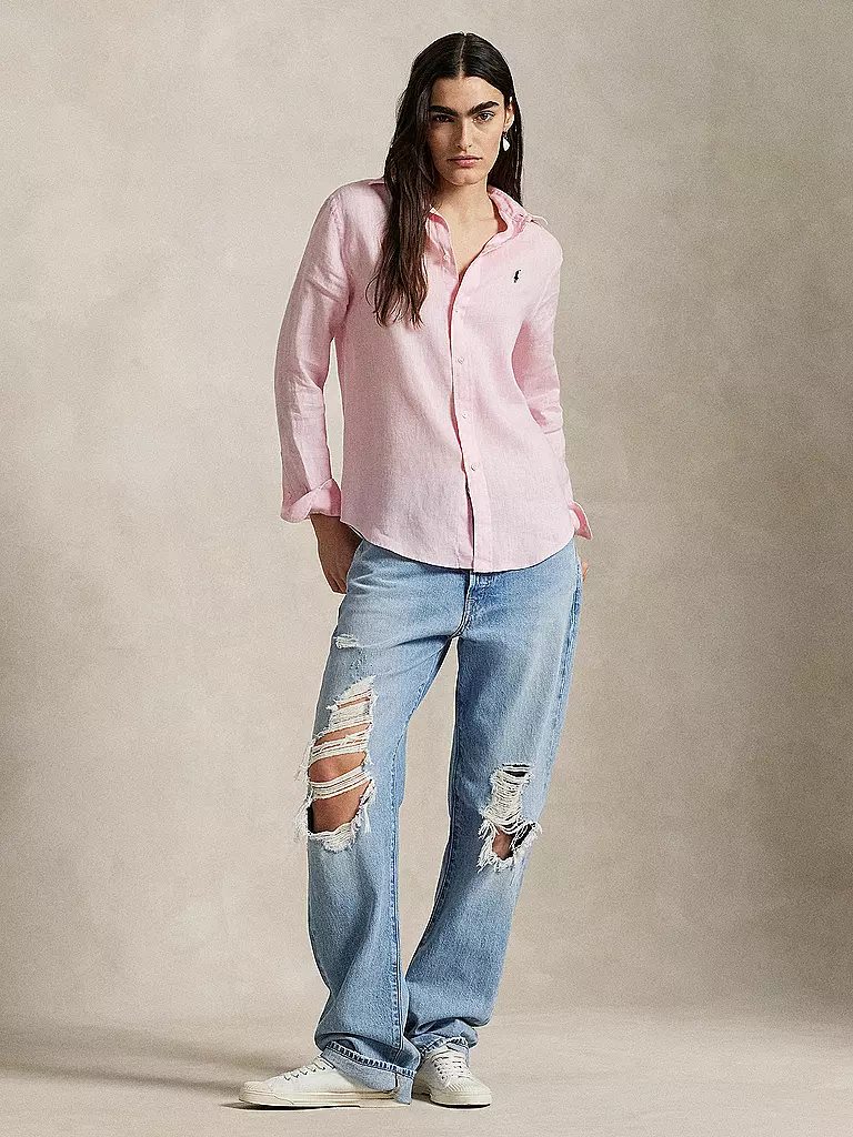 POLO RALPH LAUREN | Leinenbluse | rosa