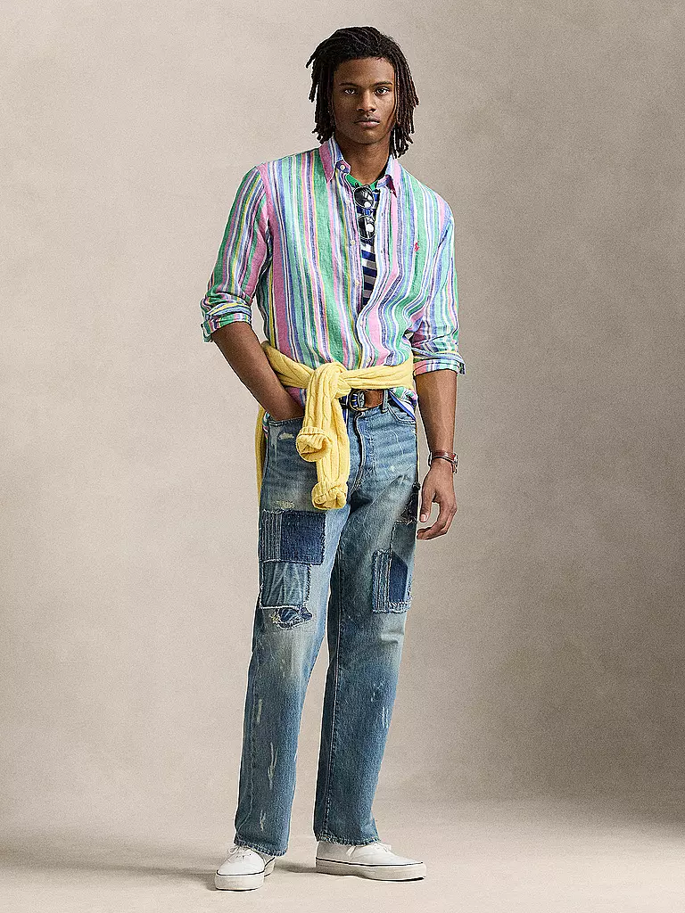 POLO RALPH LAUREN | Leinenhemd Custom Fit | bunt