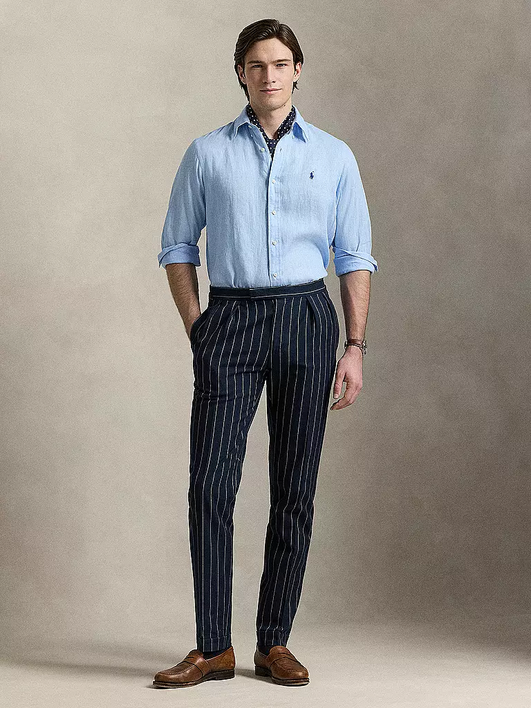 POLO RALPH LAUREN | Leinenhemd Custom Fit | hellblau