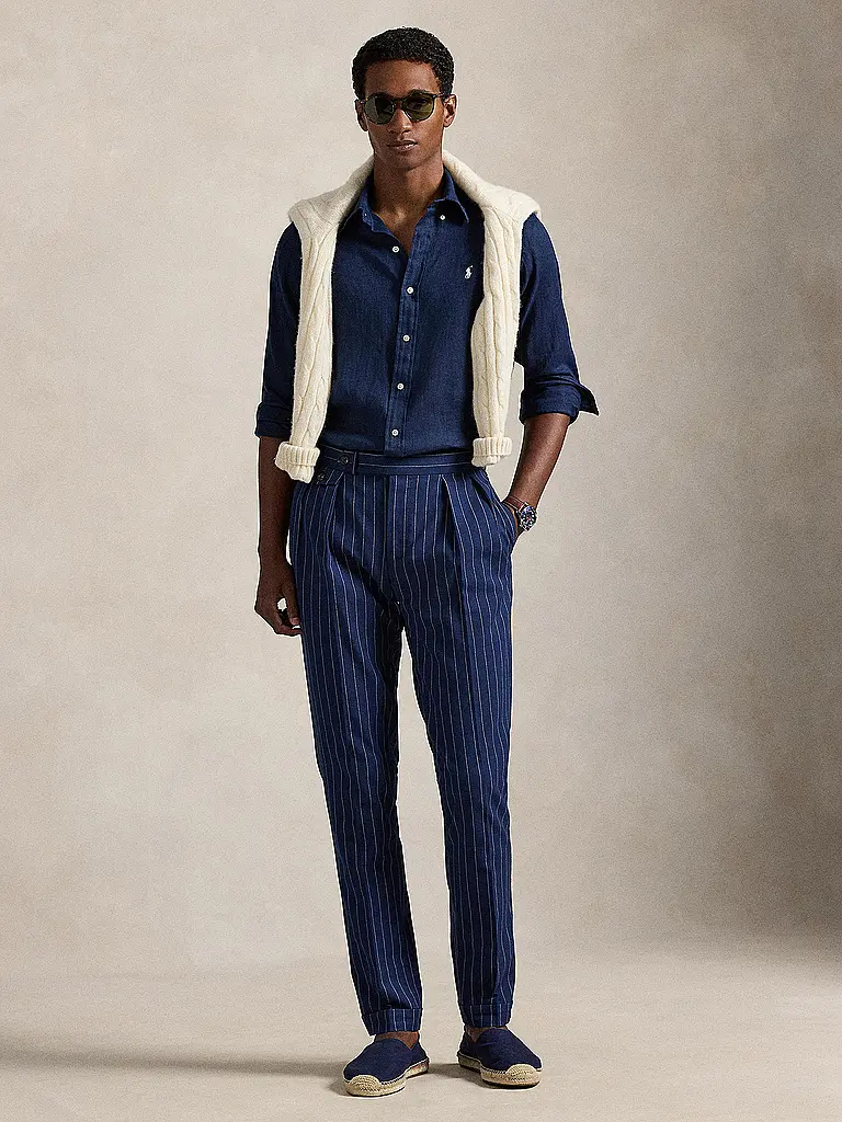 POLO RALPH LAUREN | Leinenhemd Custom Fit | Dunkelblau