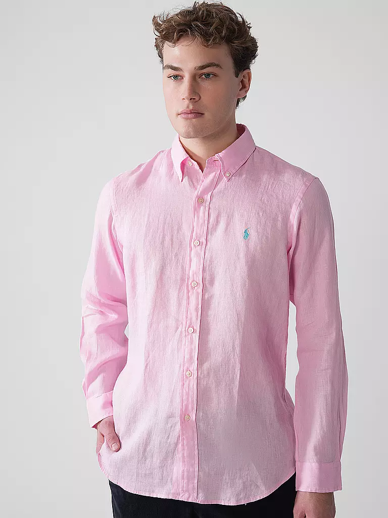 POLO RALPH LAUREN | Leinenhemd Custom Fit | rosa