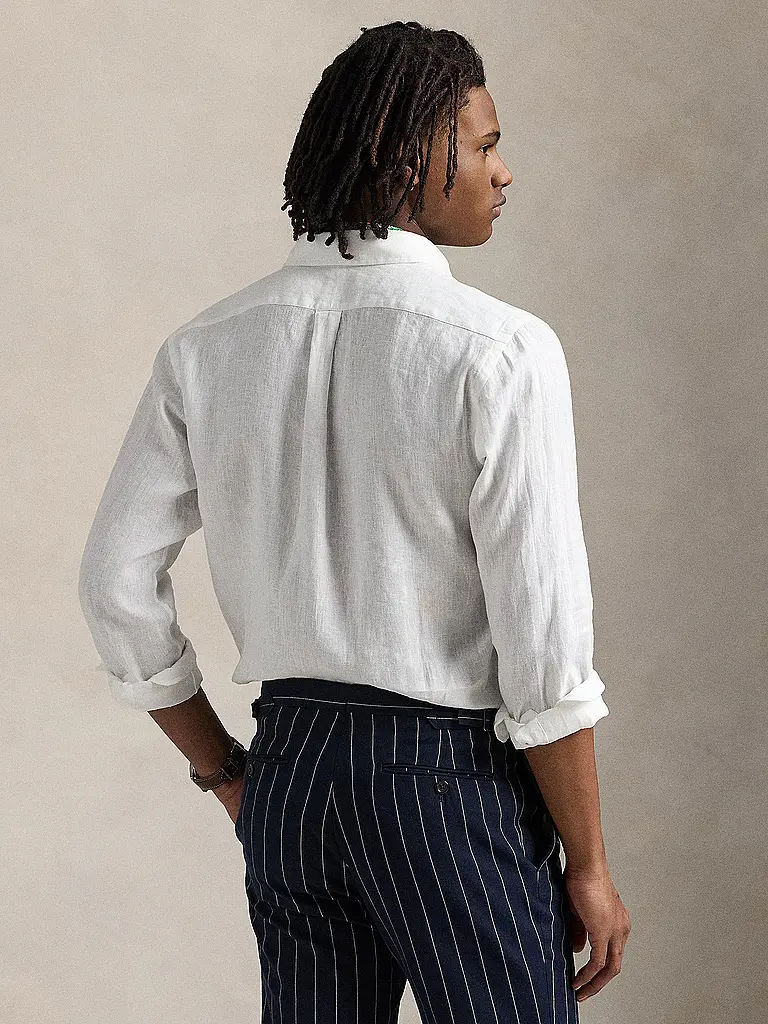 POLO RALPH LAUREN | Leinenhemd Custom Fit | Weiss
