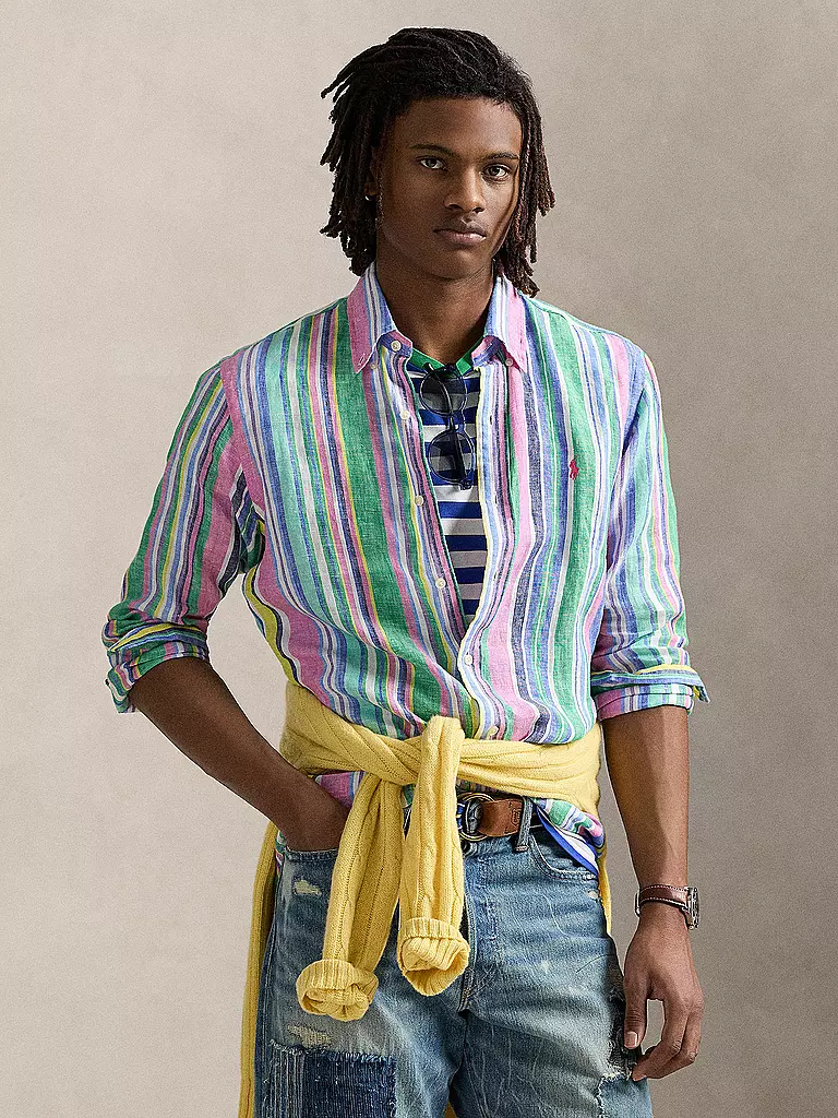 POLO RALPH LAUREN | Leinenhemd Custom Fit | bunt