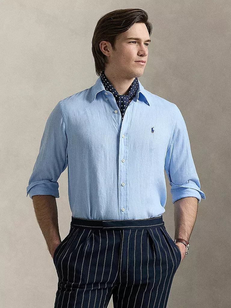 POLO RALPH LAUREN | Leinenhemd Custom Fit | dunkelblau