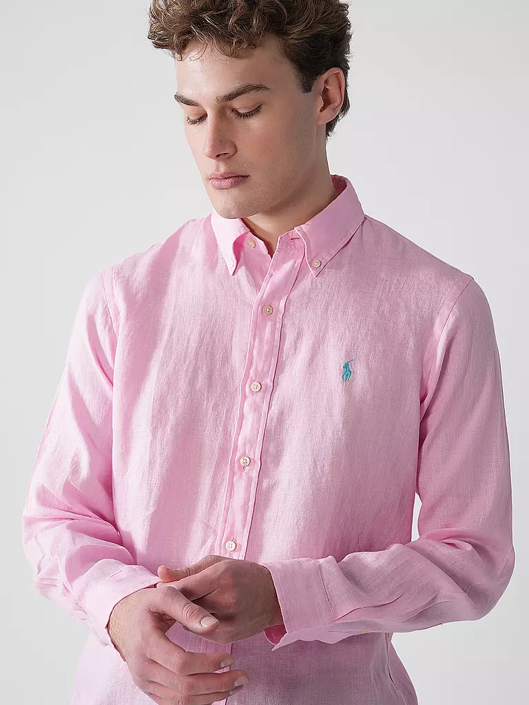 POLO RALPH LAUREN | Leinenhemd Custom Fit | rosa