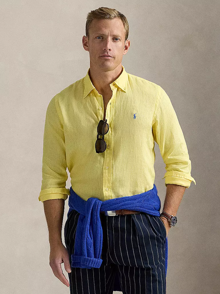 POLO RALPH LAUREN | Leinenhemd Custom Fit | dunkelblau