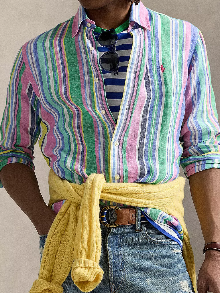 POLO RALPH LAUREN | Leinenhemd Custom Fit | bunt