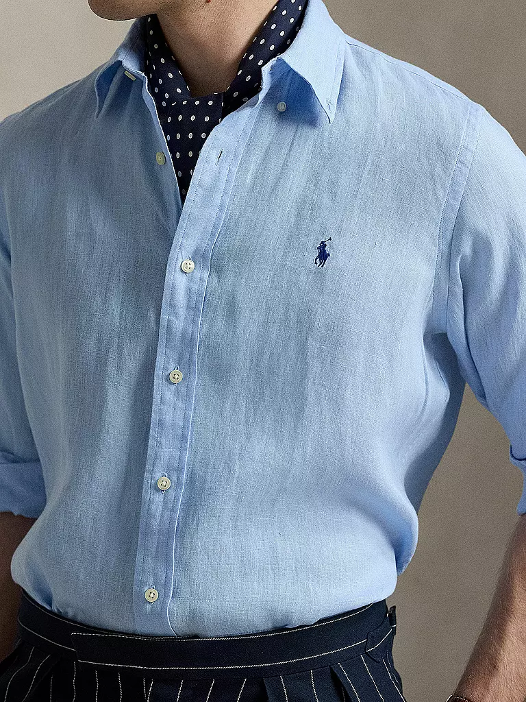 POLO RALPH LAUREN | Leinenhemd Custom Fit | dunkelblau