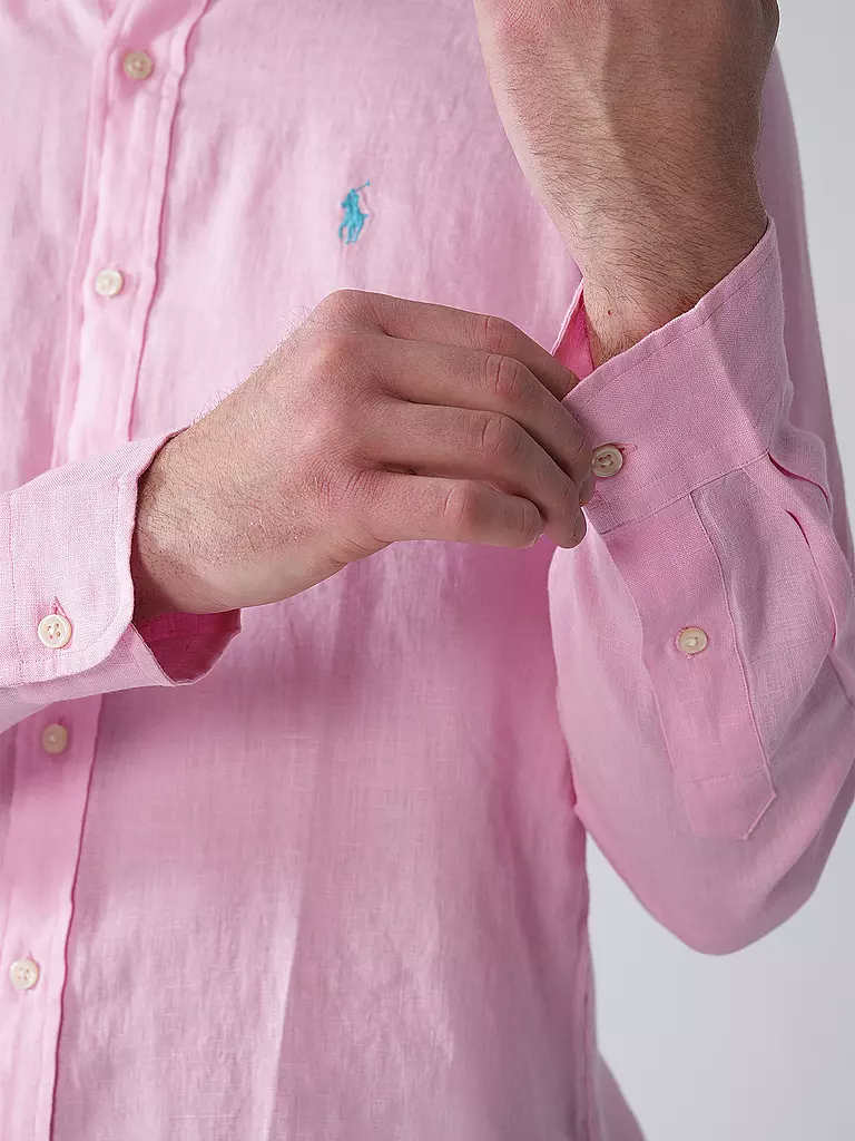 POLO RALPH LAUREN | Leinenhemd Custom Fit | rosa
