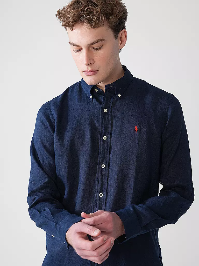 POLO RALPH LAUREN | Leinenhemd Custom Fit | dunkelblau