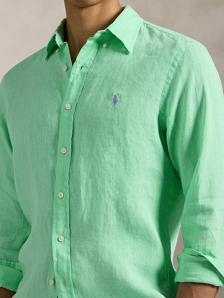 POLO RALPH LAUREN | Leinenhemd Custom Fit | türkis