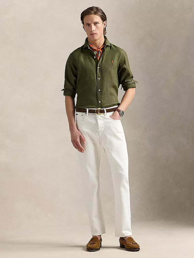 POLO RALPH LAUREN | Leinenhemd | olive