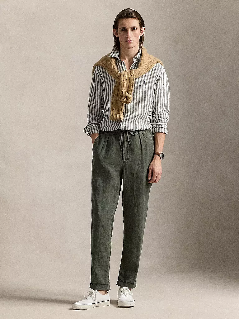POLO RALPH LAUREN | Leinenhemd | olive