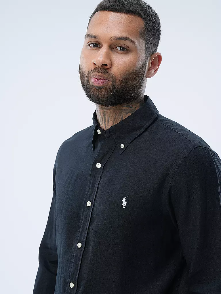 POLO RALPH LAUREN | Leinenhemd | schwarz