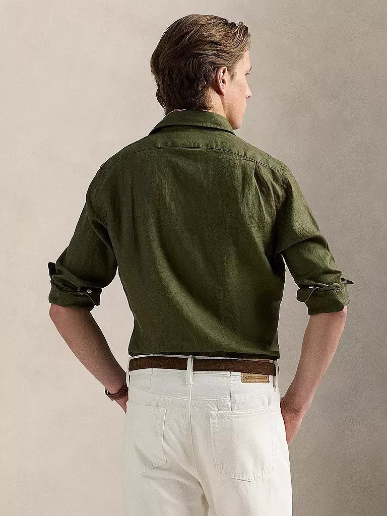 POLO RALPH LAUREN | Leinenhemd | olive