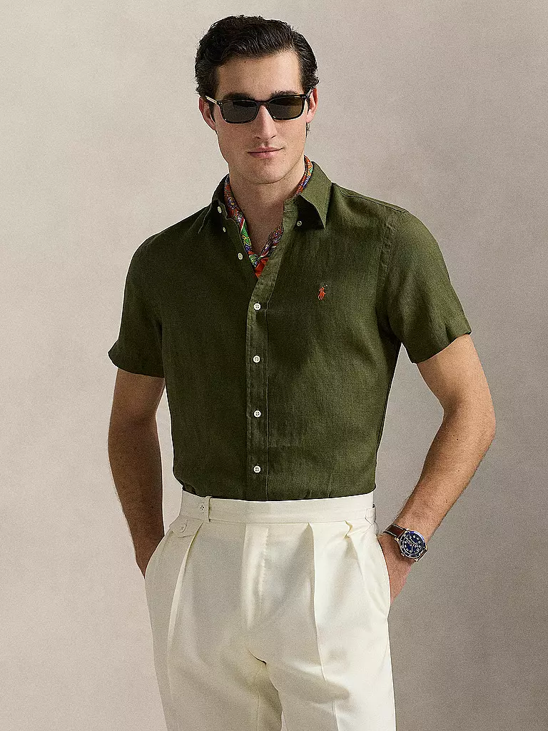 POLO RALPH LAUREN | Leinenhemd | dunkelblau