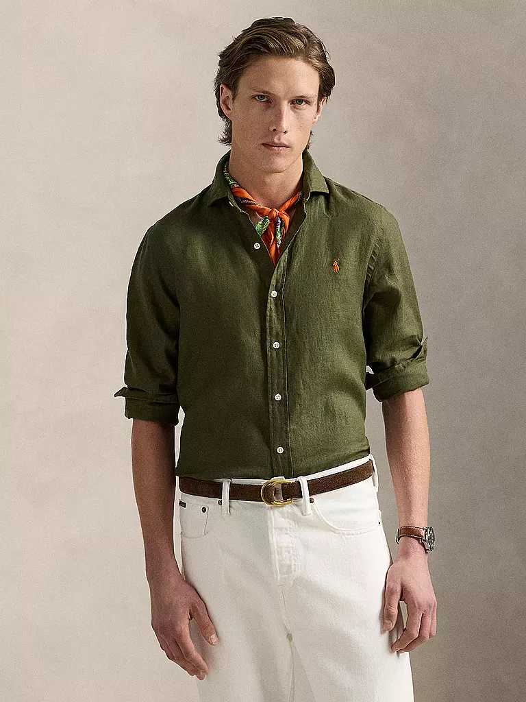 POLO RALPH LAUREN | Leinenhemd | olive