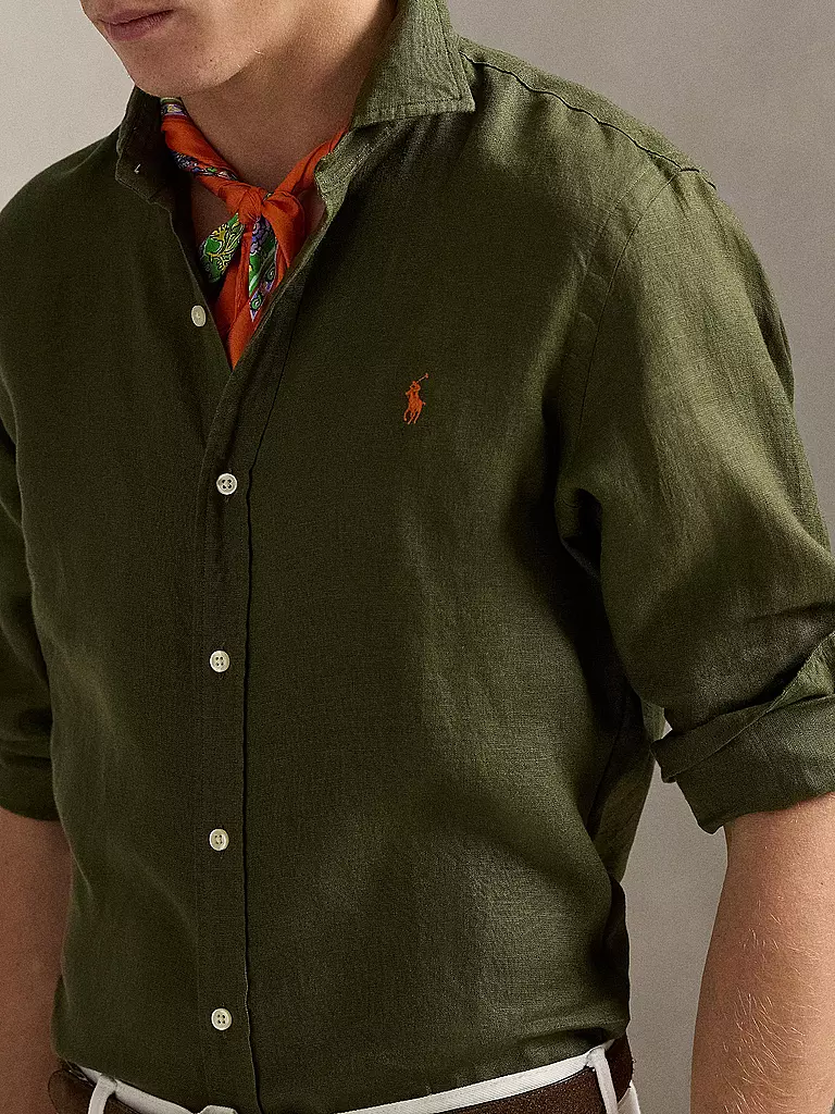 POLO RALPH LAUREN | Leinenhemd | olive