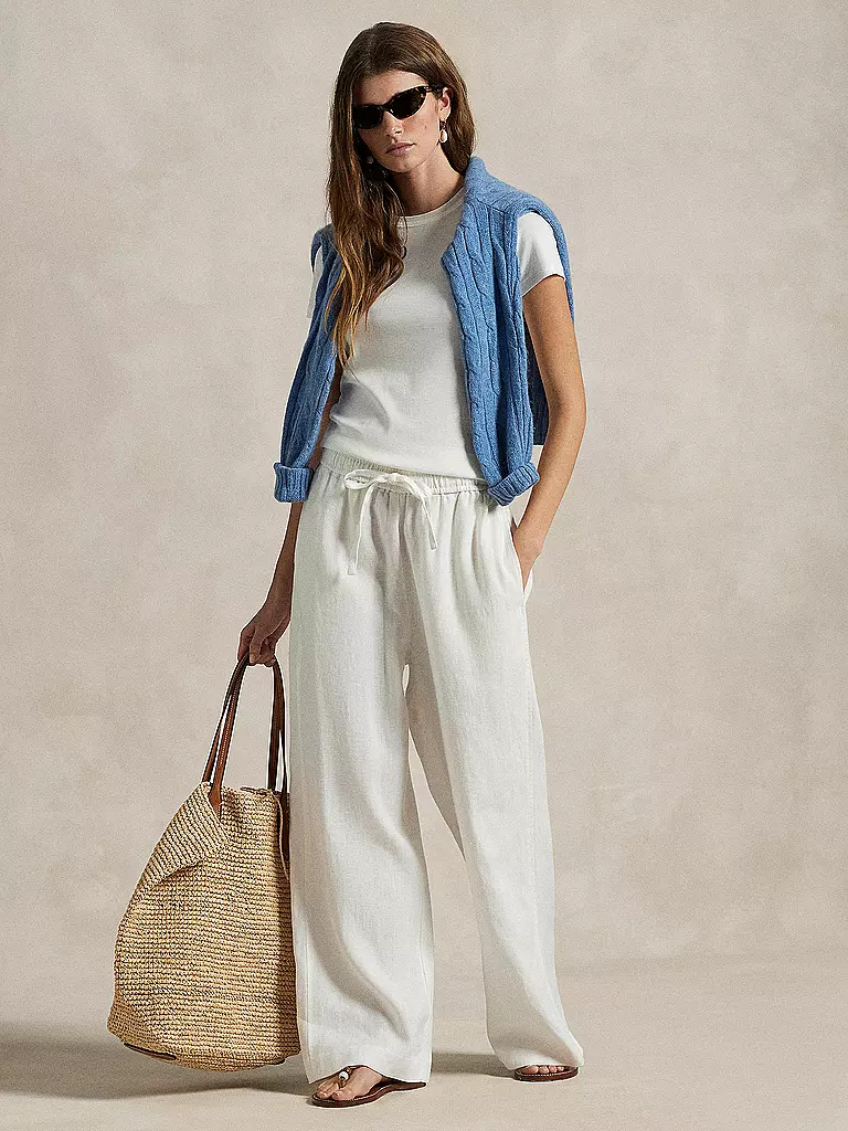 POLO RALPH LAUREN | Leinenhose 7/8 | weiss