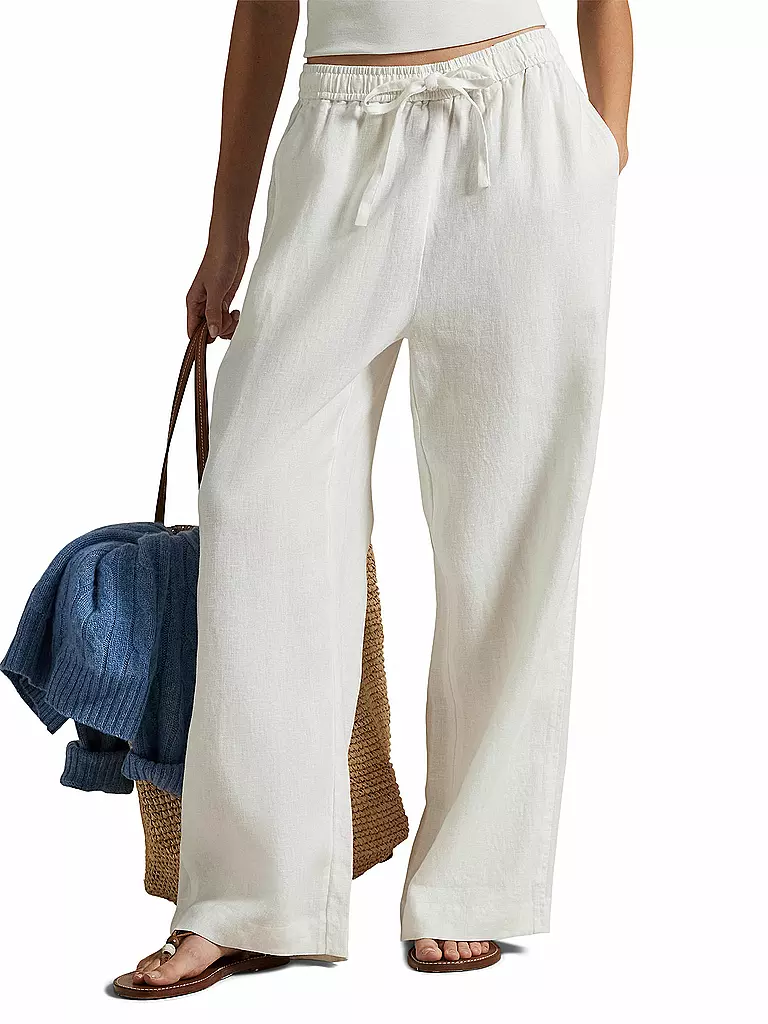 POLO RALPH LAUREN | Leinenhose 7/8 | weiss