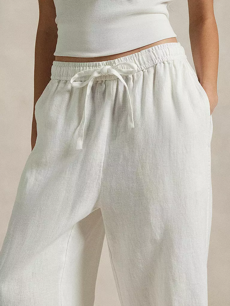 POLO RALPH LAUREN | Leinenhose 7/8 | weiss