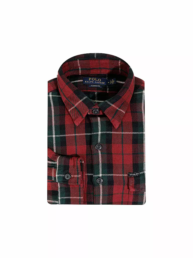 POLO RALPH LAUREN | Overshirt - Flanell-Hemd Classic-Fit  | rot