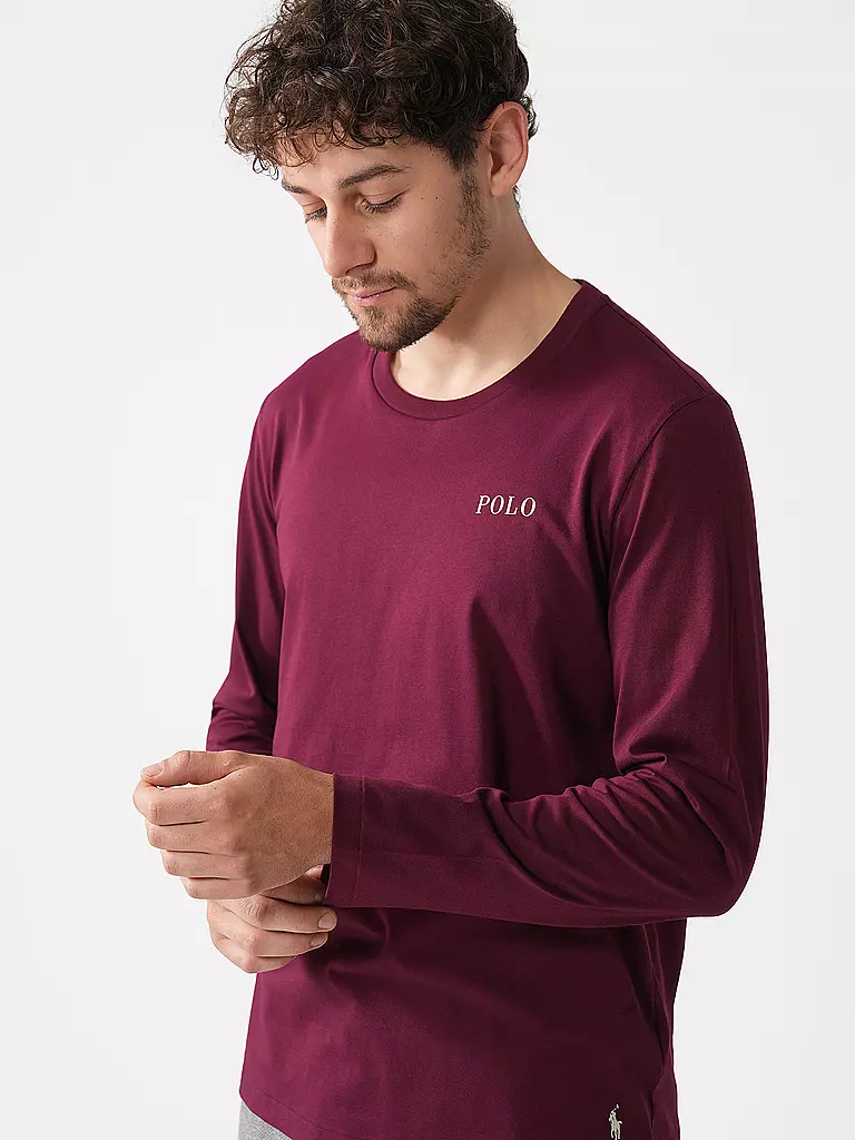 POLO RALPH LAUREN | Pyjama Langarmshirt | dunkelrot