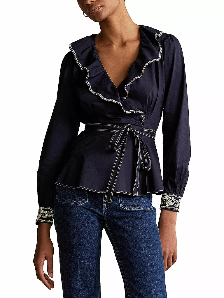 POLO RALPH LAUREN | Seidenbluse | blau